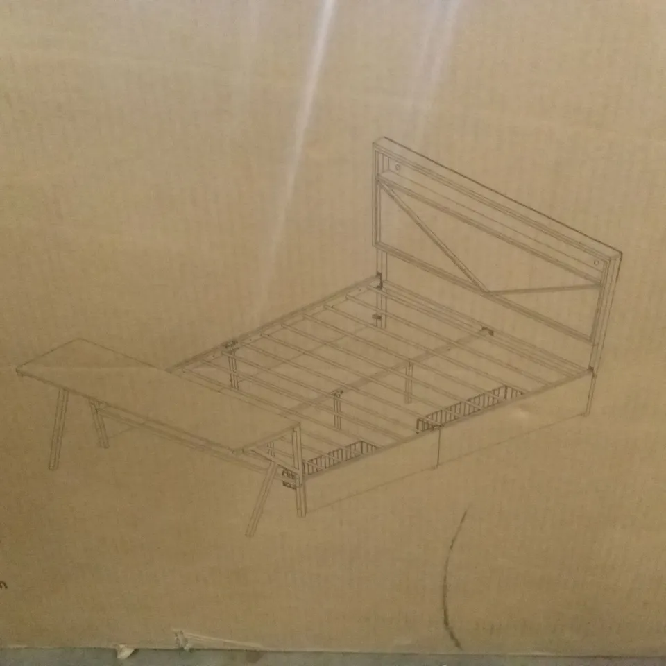 BOXED BED FRAME // SIZE UNSPECIFIED (2 BOXES)