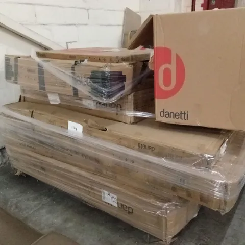 PALLET OF INCOMPLETE DANETTI FURNITURE PARTS AND PIECES