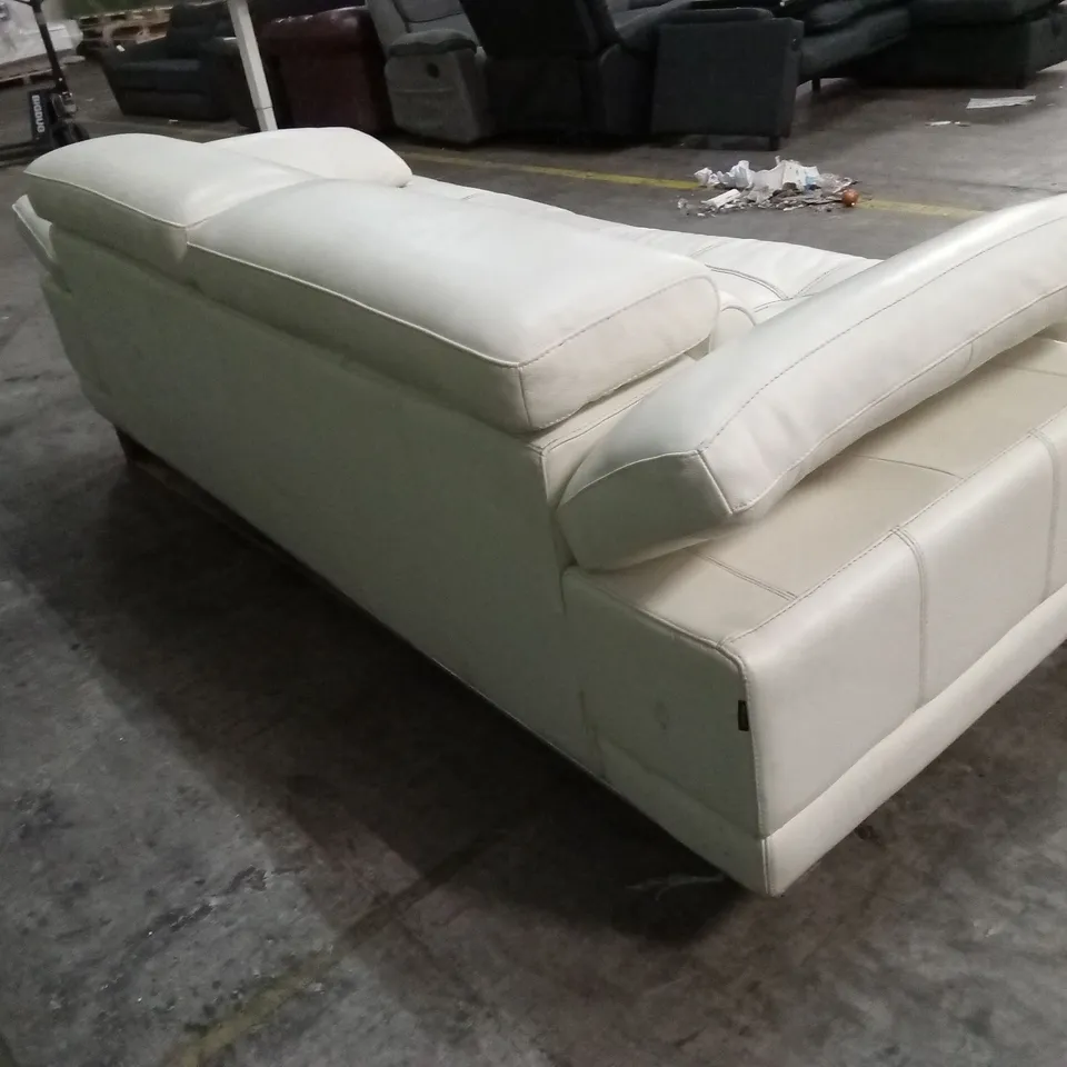 DESIGNER 3 SEATER LEATHER SOFA