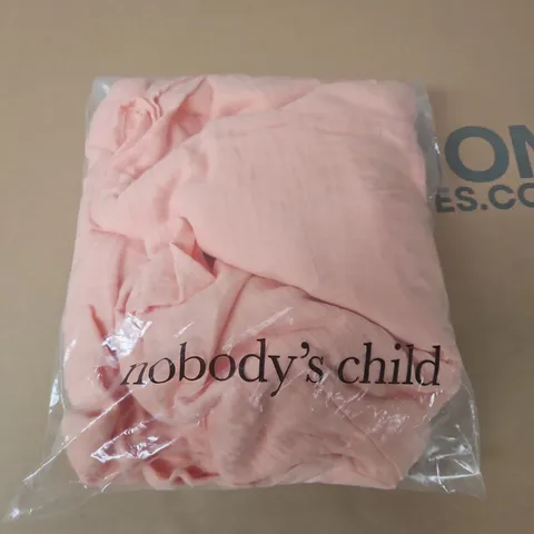 BAGGED NOBODYS CHILD SLEEVELESS CHARLIE MIDAXI DRESS IN SOFTS PINK - UK 10