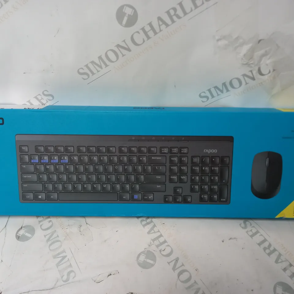 6 BOXED RAPOO 8100M MULTI-MODE WIRELESS KEYBOARD AND MOUSE COMBO