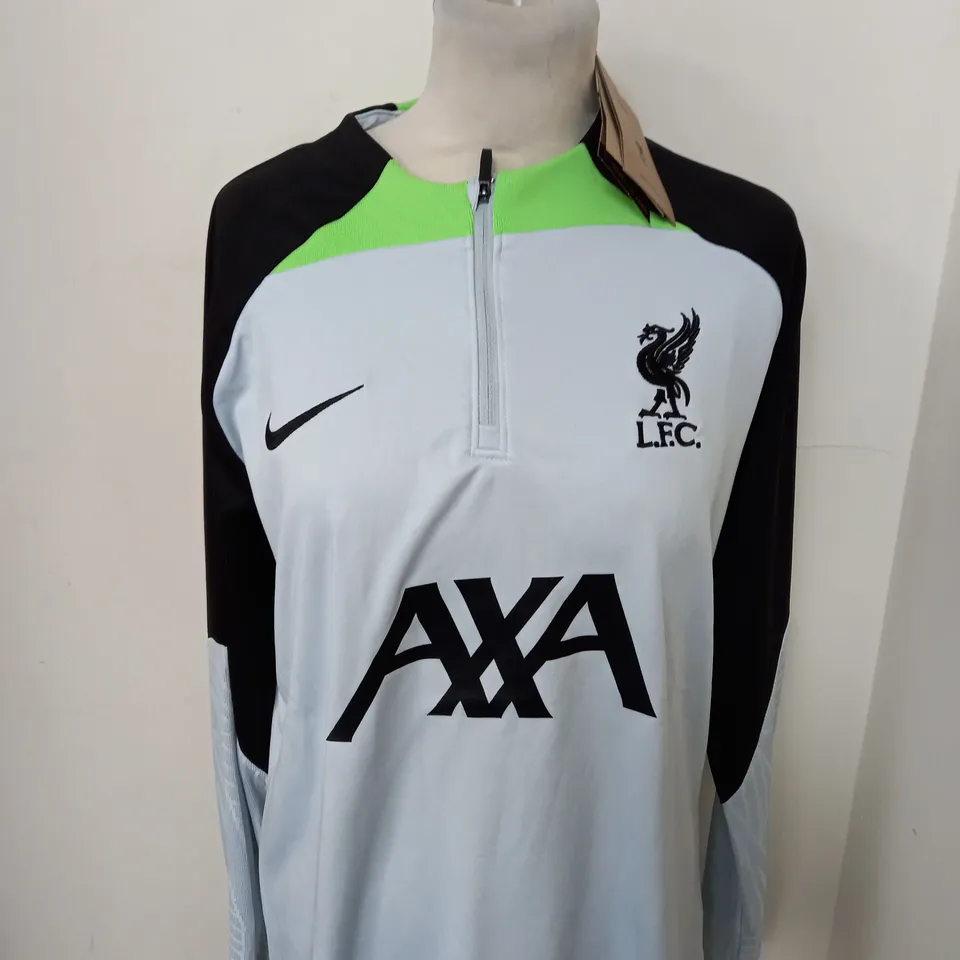 LIVERPOOL FC 1/4 ZIP TRAINING SHIRT SIZE S