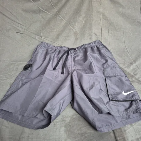 NIKE SWIM CARGO SHORTS IN GREY SIZE M