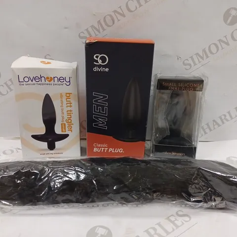 BOX OF 4 ASSORTED BUTT PLUGS