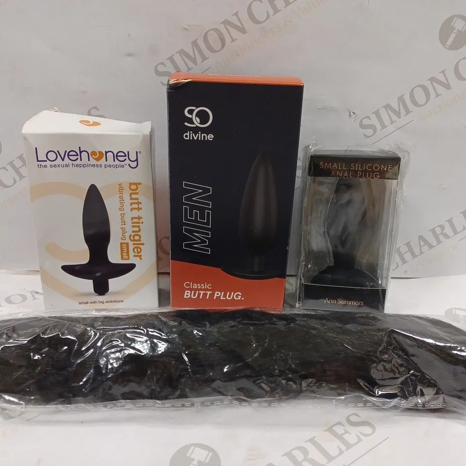 BOX OF 4 ASSORTED BUTT PLUGS 
