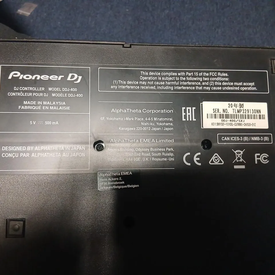 PIONEER DJ DDJ-400 DJ CONTROLLER