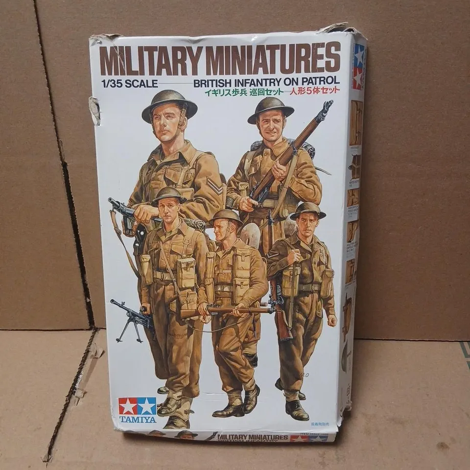 TAMIYA MILITARY MINIATURES 1/35 SCALE BRITISH INFANTRY ON PATROL MODEL KIT