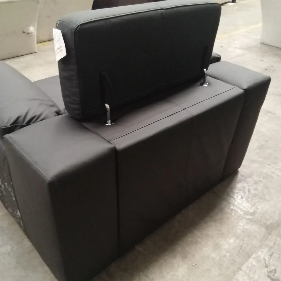 BRADY 100% PREMIUM LEATHER ARMCHAIR - BLACK RRP £729