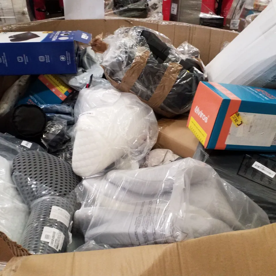 PALLET OF ASSORTED PILLOWS & CUSHIONS INCLUDING ANTI-AGING BEAUTY PILLOW, CERVICAL PILLOW, BACK & SEAT CUSHION, WEDGE CUSHION