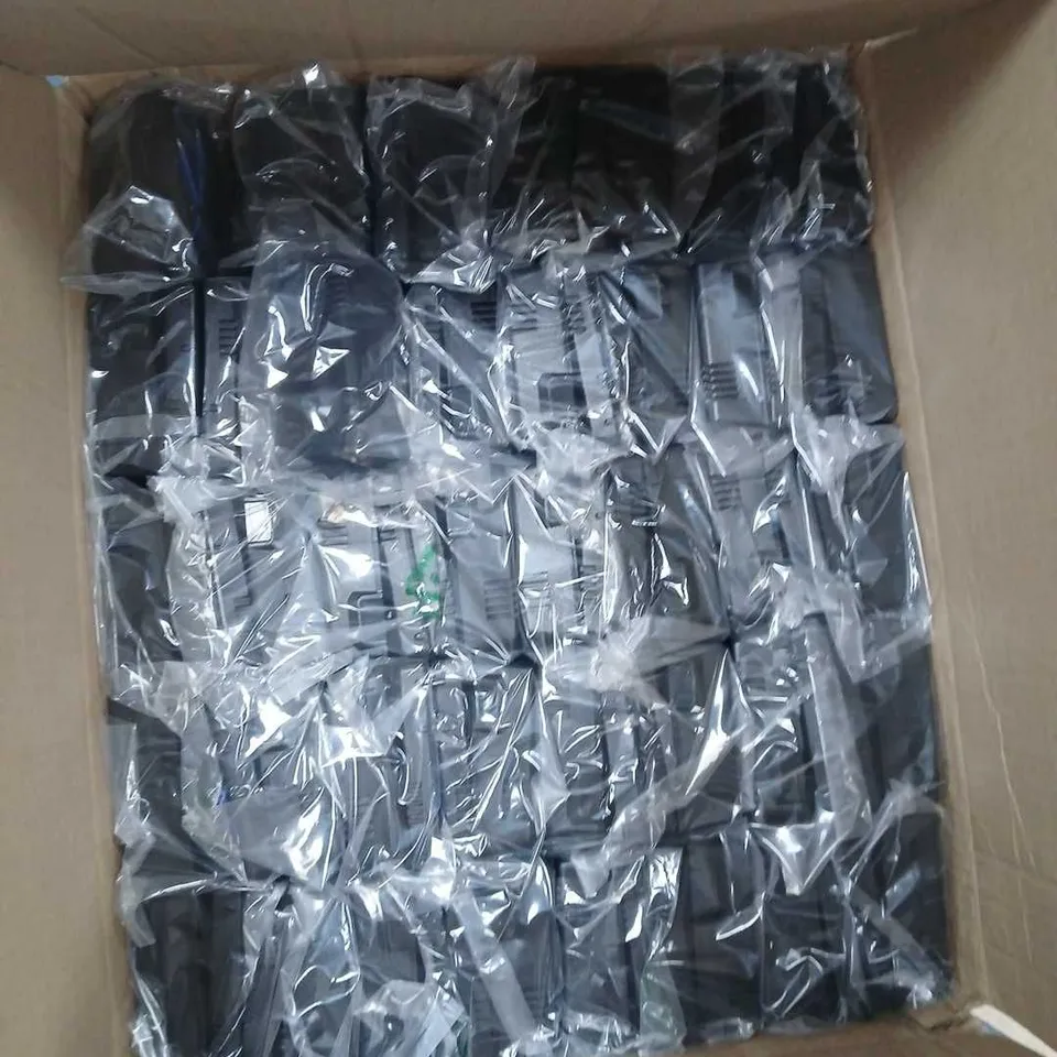 BOX OF APPROXIMATELY 200 SANDAN PLASTIC CASE (EU PLUG)