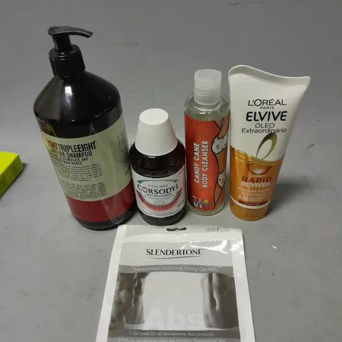 APPROXIMATELY 20 ASSORTED HEALTH & BEAUTY ITEMS TO INCLUDE - L'OREAL ELVIVE RAPID REVIVER, CORSODYL MOUTHWASTE AND CANDY CAN BODY CLEANSER