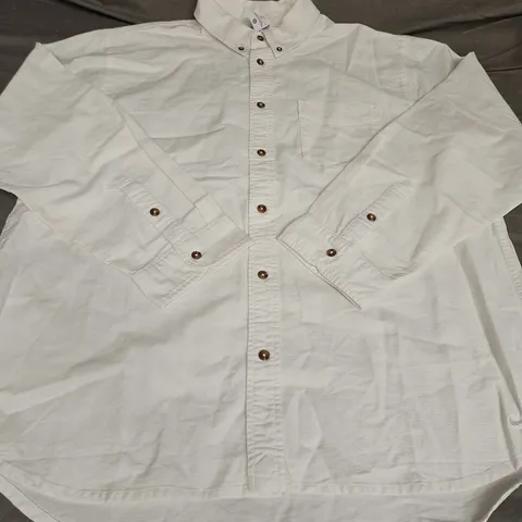 NIKE LONG SLEEVE DENIM SHIRT, WHITE - UK SIZE L