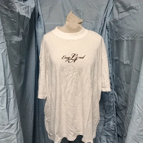 REPRESENT ENGLAND T‑SHIRT – FLAT WHITE, UK SIZE L