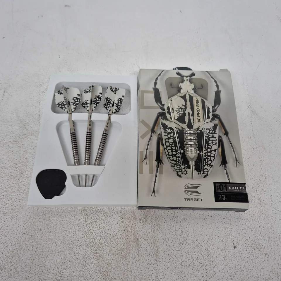 BOXED TARGET DARTS EXO 90% TUNGSTEN 23G STEEL TIP DARTS