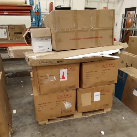 PALLET TO CONTAIN DINING CHAIRS AND INCOMPLETE FURNITURE PARTS 