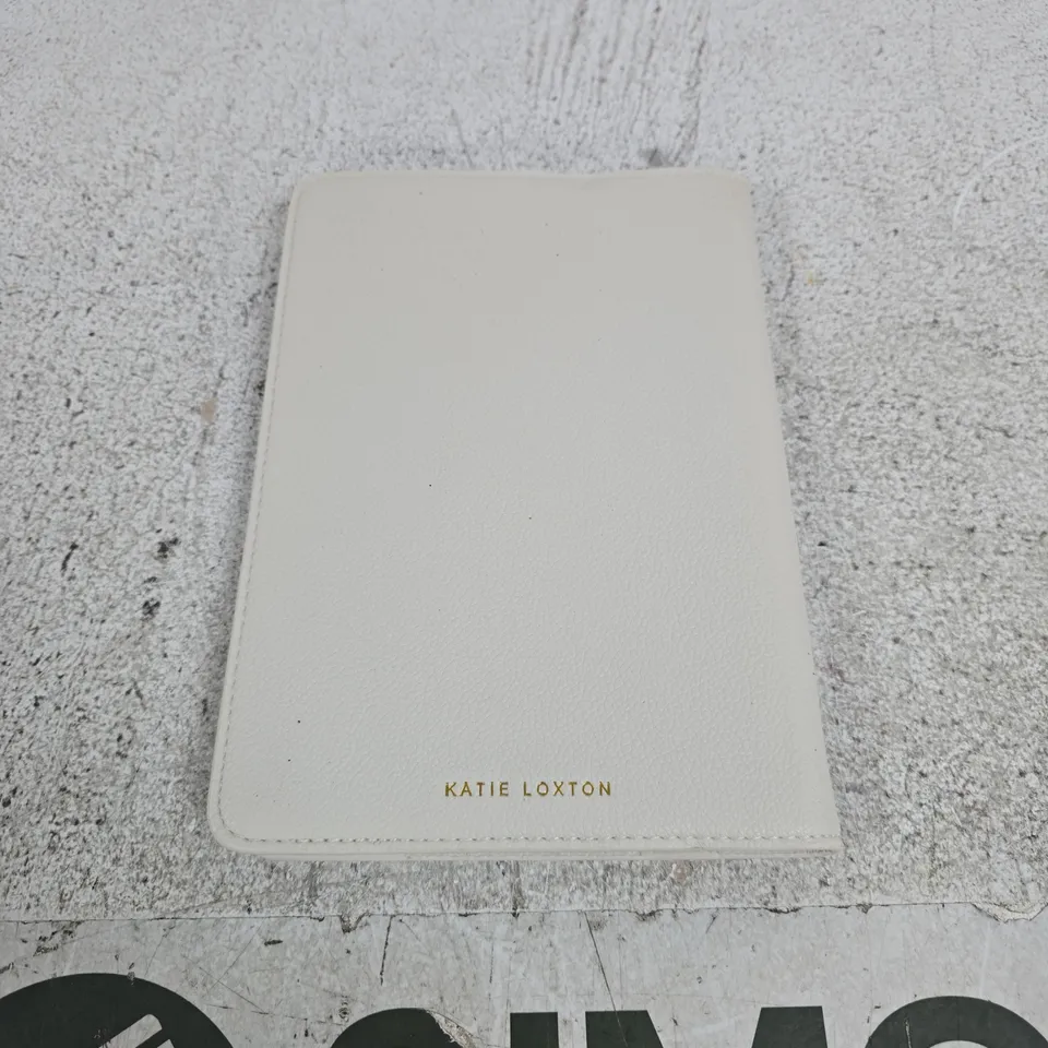 KATIE LOXTON WHITE LEATHER NOTEBOOK/JOURNAL – EC INITIALS