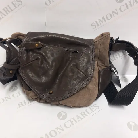 ISABEL MARANT SUEDE AND LEATHER FLAP BAG 