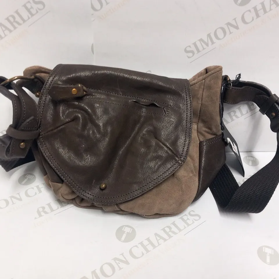 ISABEL MARANT SUEDE AND LEATHER FLAP BAG 