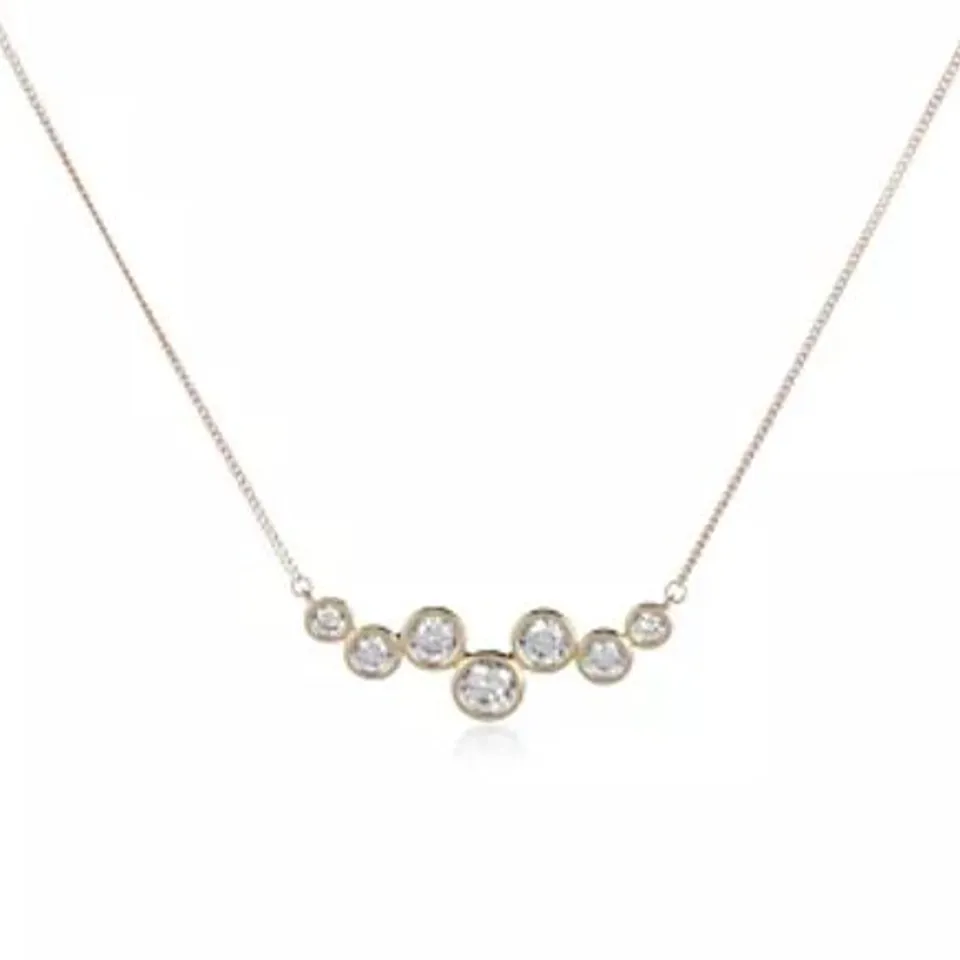 FIRE LIGHT 0.75CT LAB GROWN DIAMOND BUBBLE NECKLACE 9CT GOLD