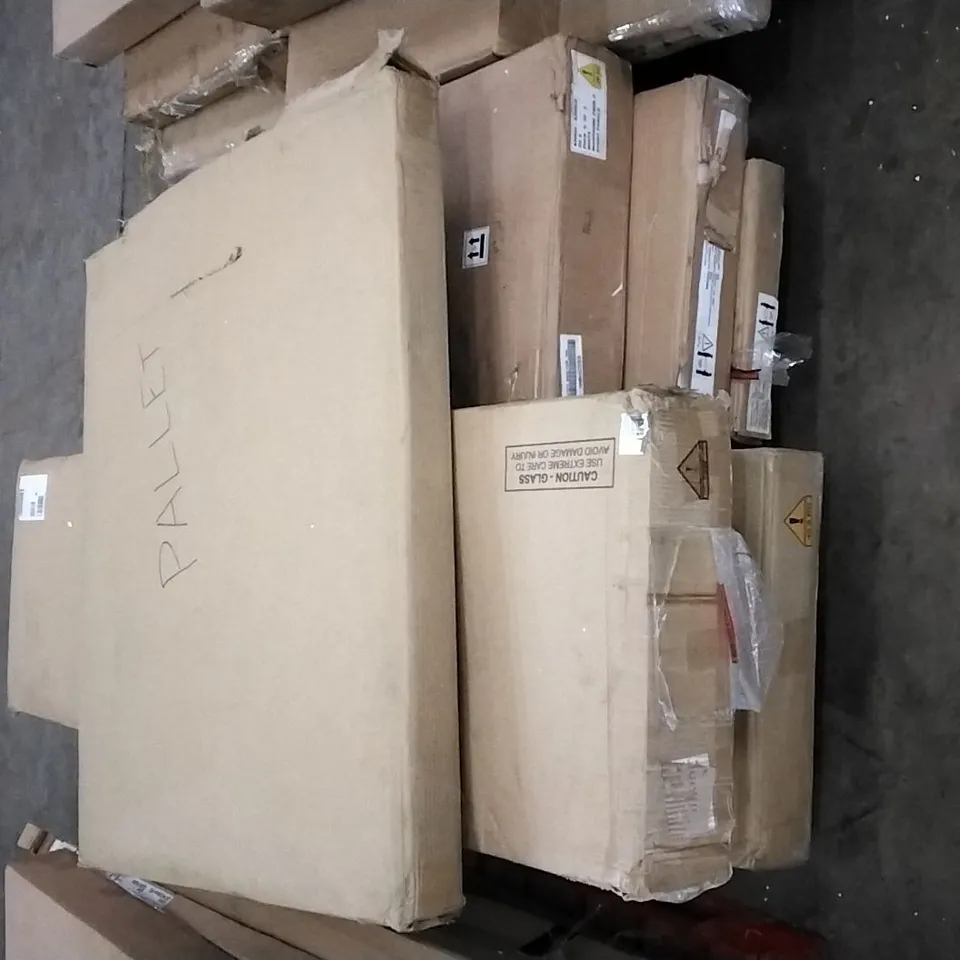 PALLET OF ASSORTED FLATPACK BOXED FURNITURE PARTS