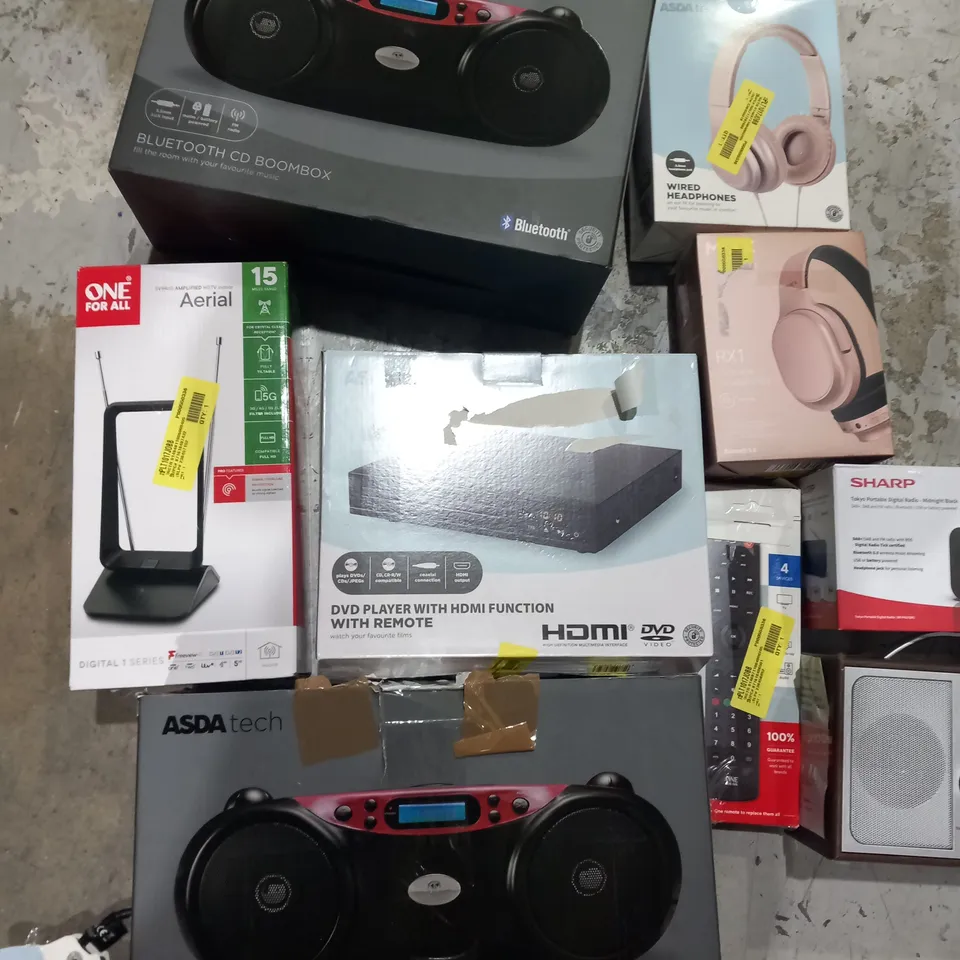 LARGE BOX OF ASSORTED ELECTRICAL GOODS TO INCLUDE;