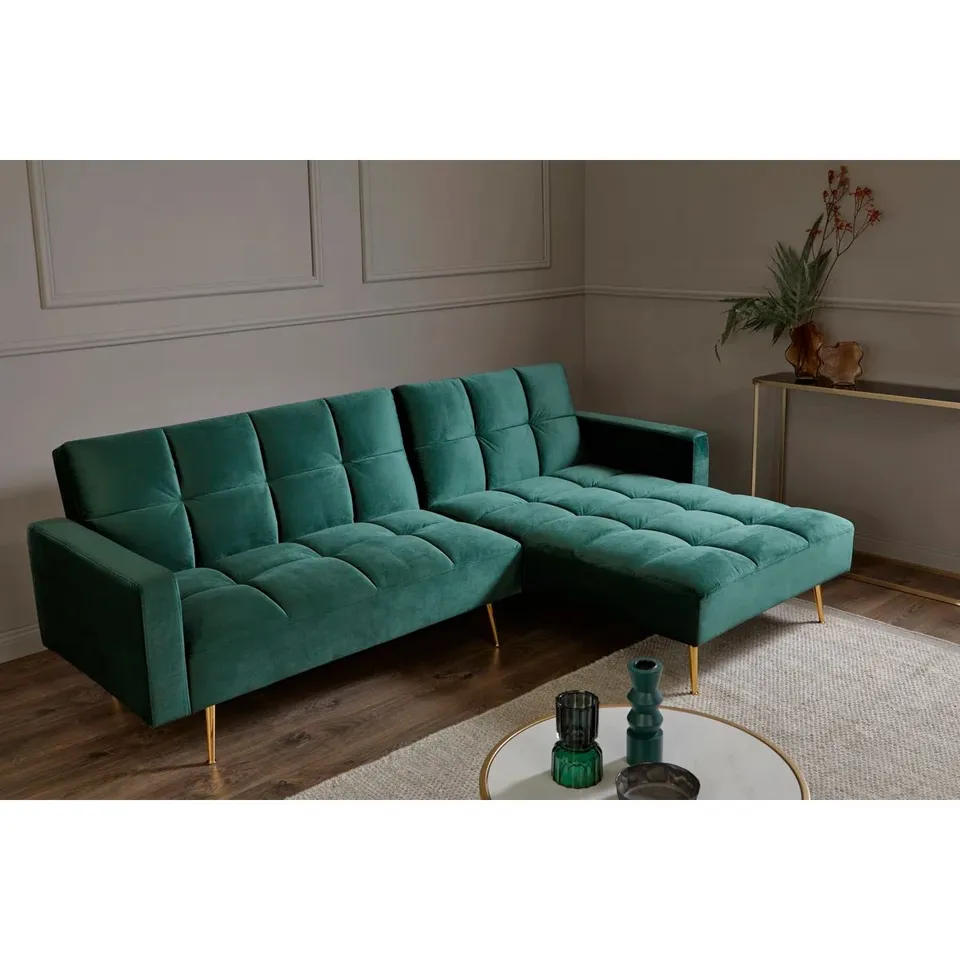 BOXED SHIFLET UPHOLSTERED CORNER SOFA (2 BOXES)
