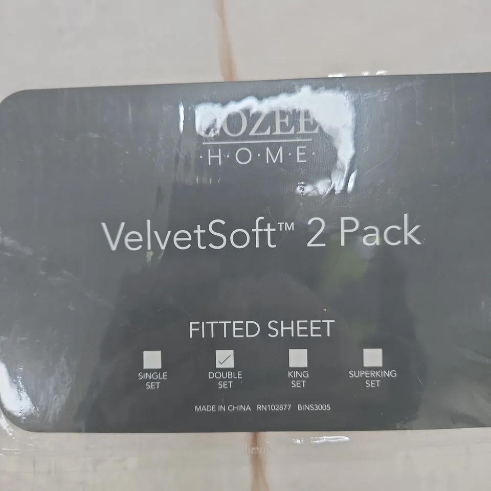 COZEE HOME VELVETSOFT 2 PACK FITTED SHEET – DOUBLE SET