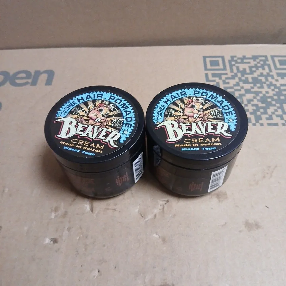 BOX OF APPROXIMATELY 45 X BEAVER CREAM HAIR POMADE WATER TYPE 110G