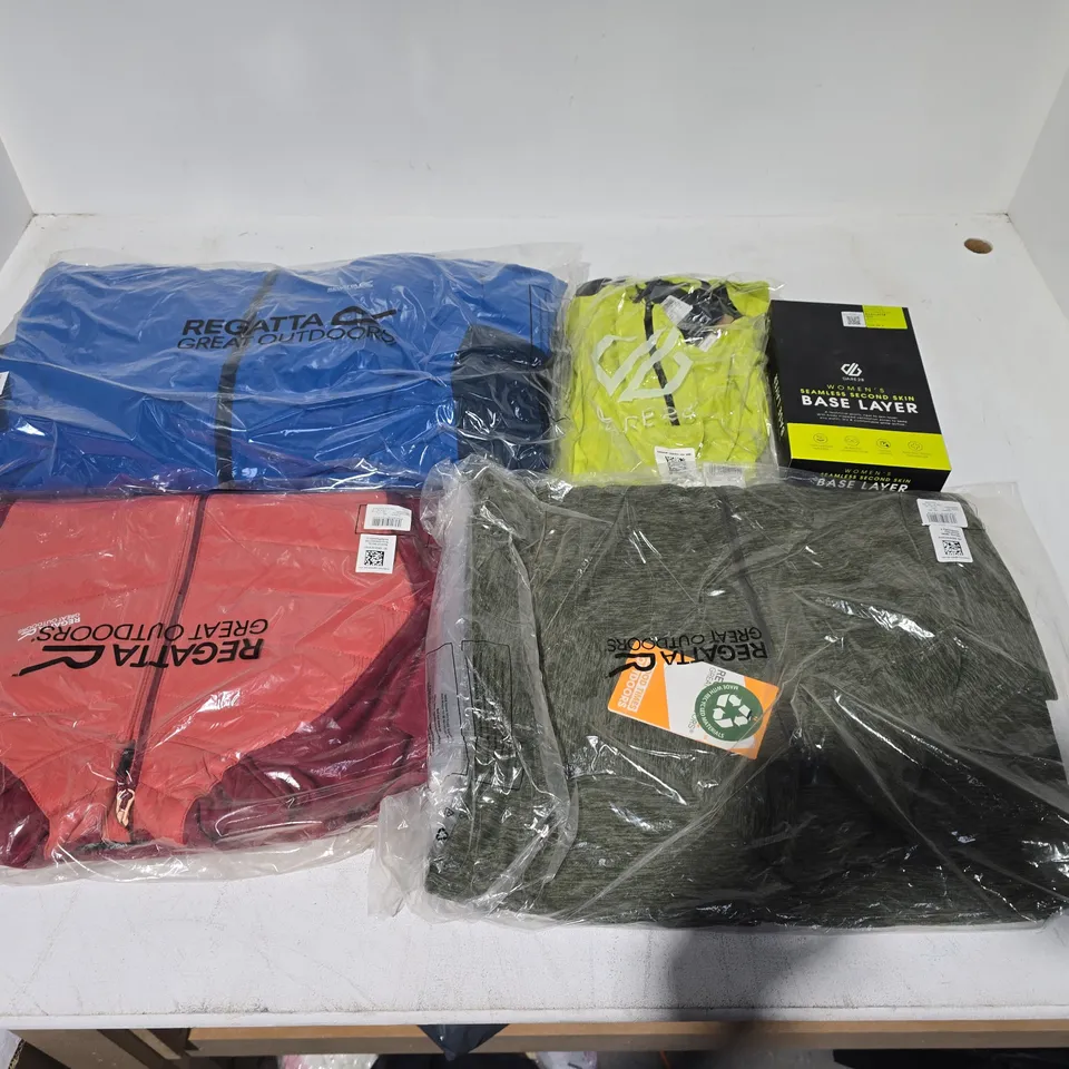 LOT OF APPROXIMATELY 16 ASSORTED BRAND NEW REGATTA AND DARE2BE CLOTHING ITEMS 