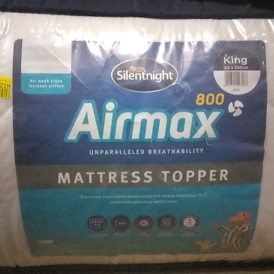 BAGGED SILENTNIGHT AIRMAX 600 MATTRESS TOPPER - KINGSIZE