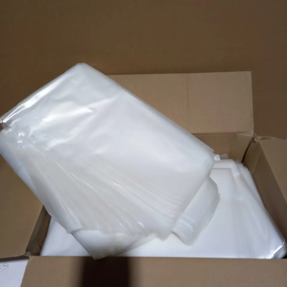 BOX OF APPROXIMATELY 90 NATURAL LD GUSSETED WELD BAGS