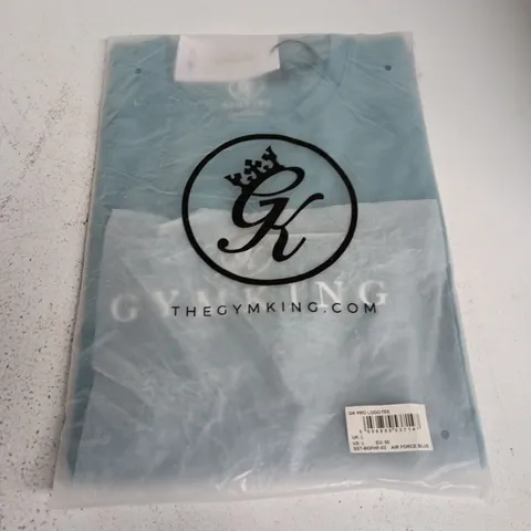 BAGGED GYMKING PRO LOGO TEE IN AIR FORCE BLUE - UK LARGE