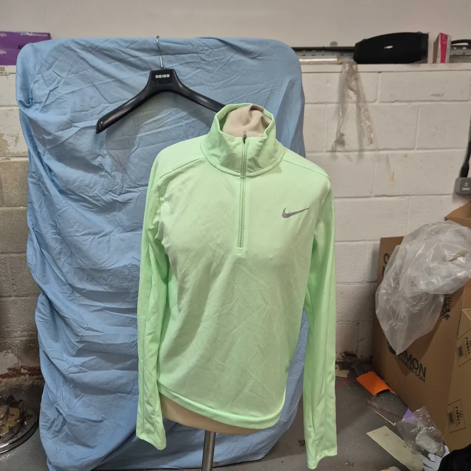 NIKE RUNNING DRI-FIT TOP – WOMEN'S NEON GREEN, UK S