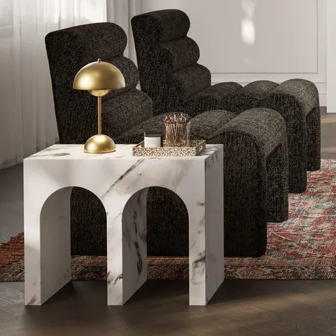 BOXED ARCHIE CALACATTA LARGE SIDE TABLE