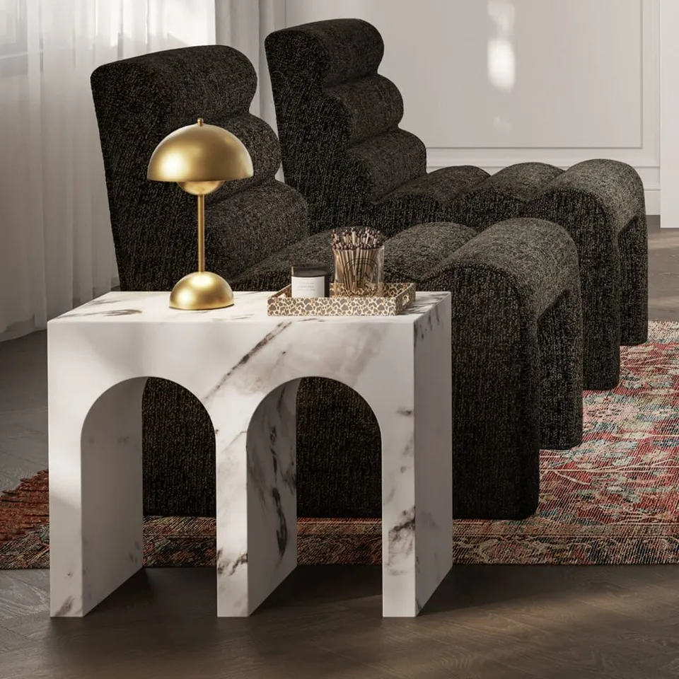 BOXED ARCHIE CALACATTA LARGE SIDE TABLE