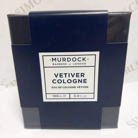 BOXED AND SEALED MURDOCK BARBERS OF LONDON VETIVER COLOGNE EAU DE COLOGNE VETIVER 100ML