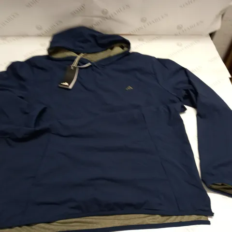 ADIDAS NAVY HOODIE - L