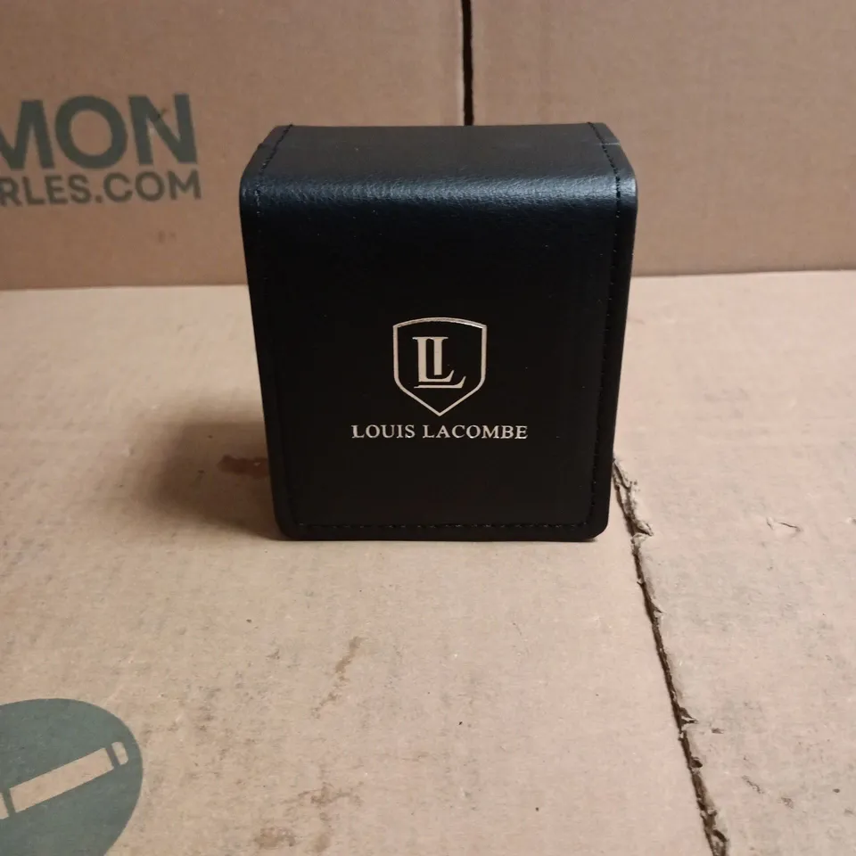 MENS LOUIS LACOMBE WATCH – ARABIC DIAL - RUBBER STRAP – GIFT BOX