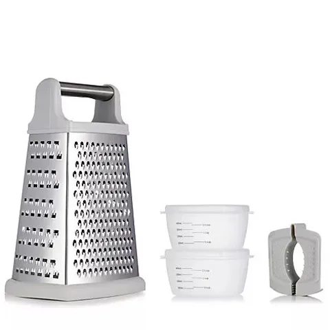 COOK'S ESSENTIALS GRATER WITH CATCH BINS