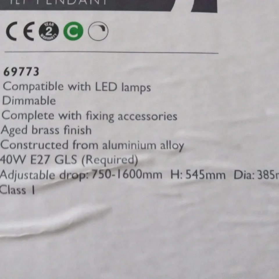 BRAND NEW BOXED ENDON LIGHTING FORD 1LT PENDANT