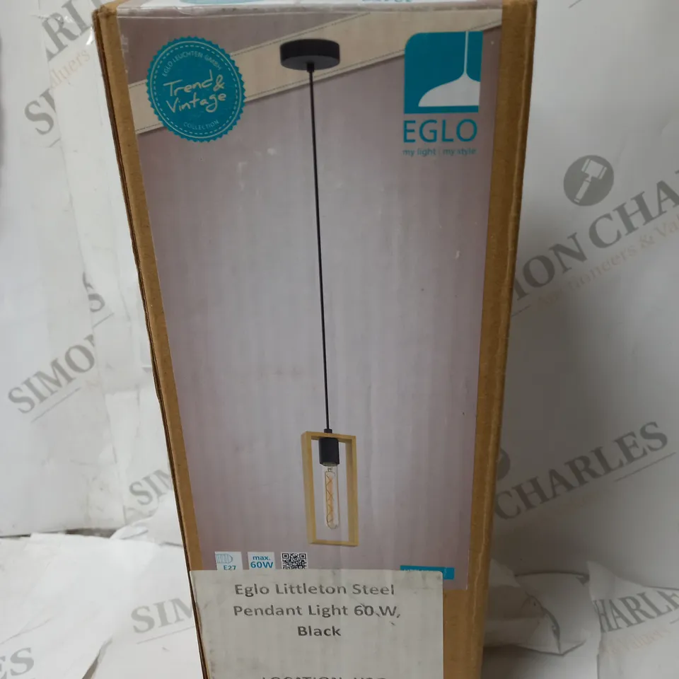 EGLO LITTLETON STEEL PENDANT LIGHT - 60W