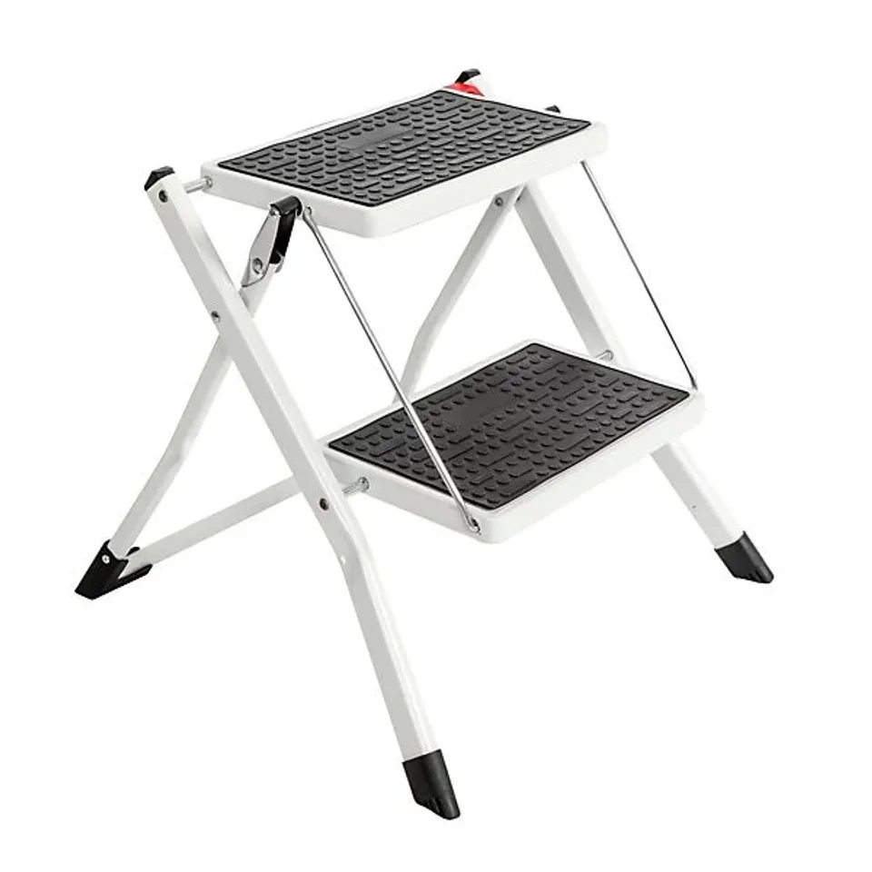 OYPLA FOLDABLE 2 STEP LADDER STEPLADDER NON SLIP TREAD SAFETY STEEL PORTABLE STEP STOOL