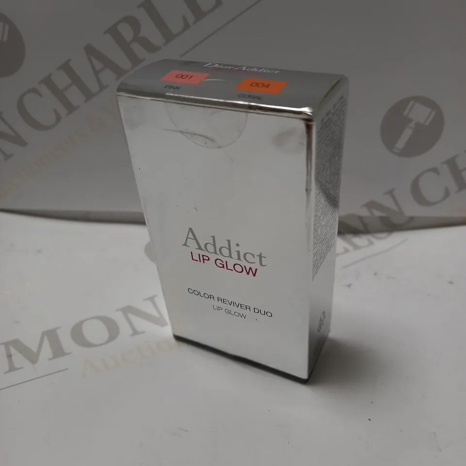 DIOR ADDICT LIP GLOW LIP BALM #004 CORAL & #001 PINK DUO