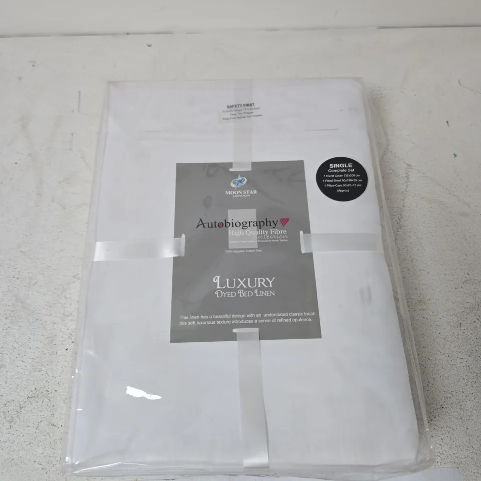 MOON STAR LONDON LUXURY DYED BED LINEN – SINGLE DUVET COVER SET