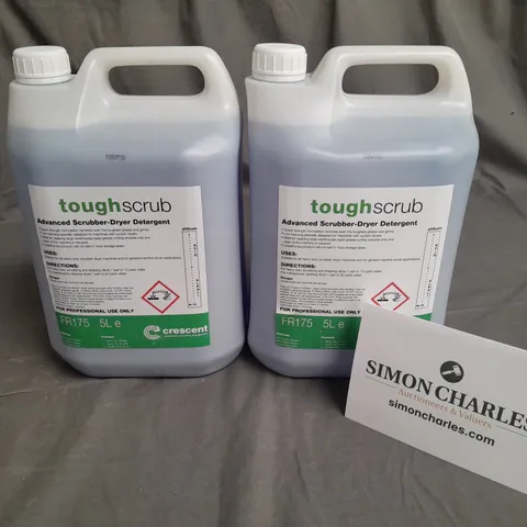 LOT OF 2 TOUGH SCRUB 5L ADVANCED SCRUBBER-DRYER DETERGENT