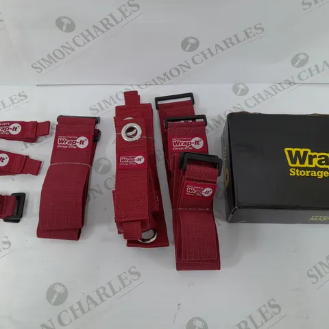 BOXED WRAP IT HEAVY DUTY STORAGE STRAPS - RED 