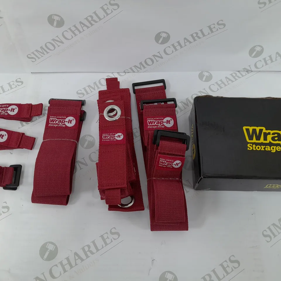 BOXED WRAP IT HEAVY DUTY STORAGE STRAPS - RED 