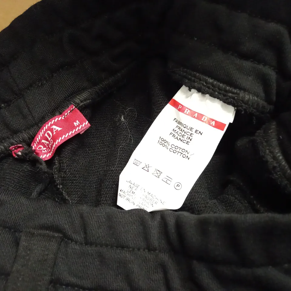 PRADA MILANO BLACK JOGGERS - M