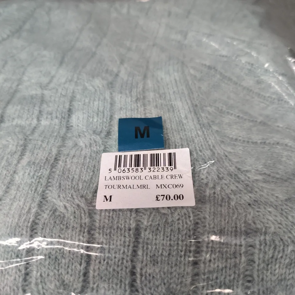 BAGGED CREW CLOTHING COMPANY LAMBSWOOL CABLE CREW MEDIUM JUMPER