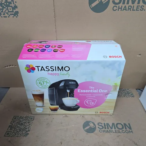 BOXED TASSIMO BY BOSCH HAPPY FRIENDLY THE ESSENTIAL ONE COFFEE MACHINE